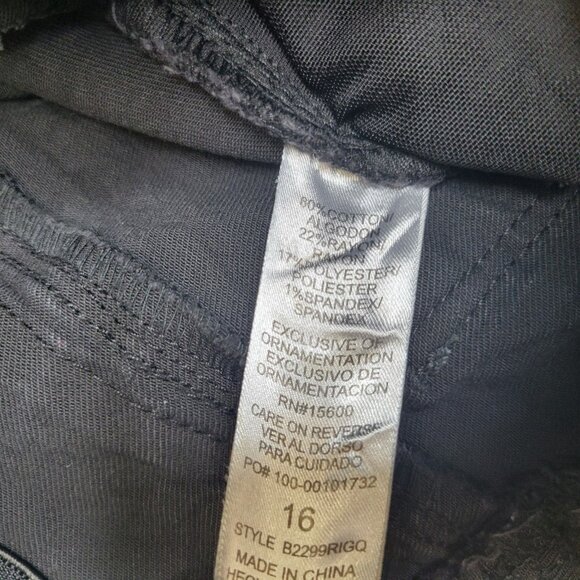 Democracy Ab Solution Women's Size 10 Jeans Black Raw Stacked Hem - Picture 8 of 8